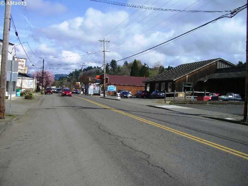 Main Street of Banks, Oregon as it looks today.